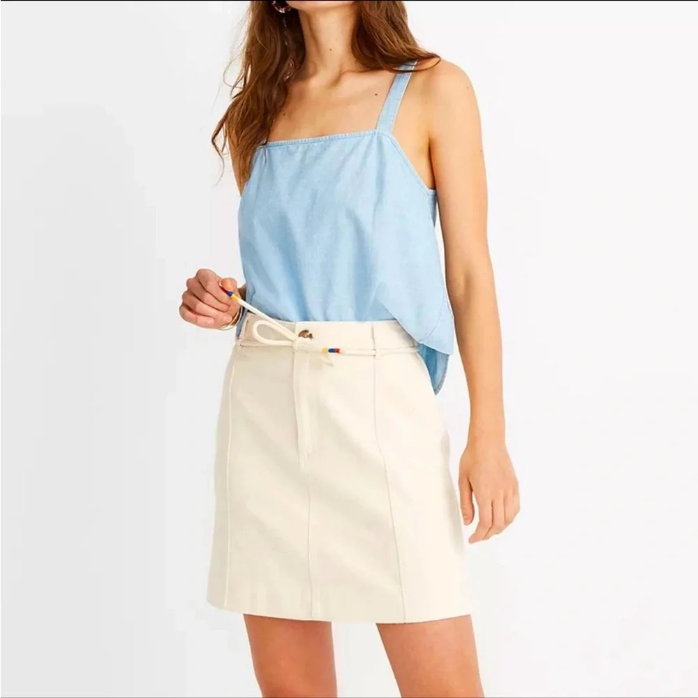 Madewell A-Line Mini Skirt. Rope Tie Belt Size:0. Excellent condition - Picture 2 of 10